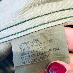 Olive Green Military camo  Pants